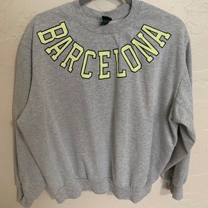 Grey pullover sweatshirt